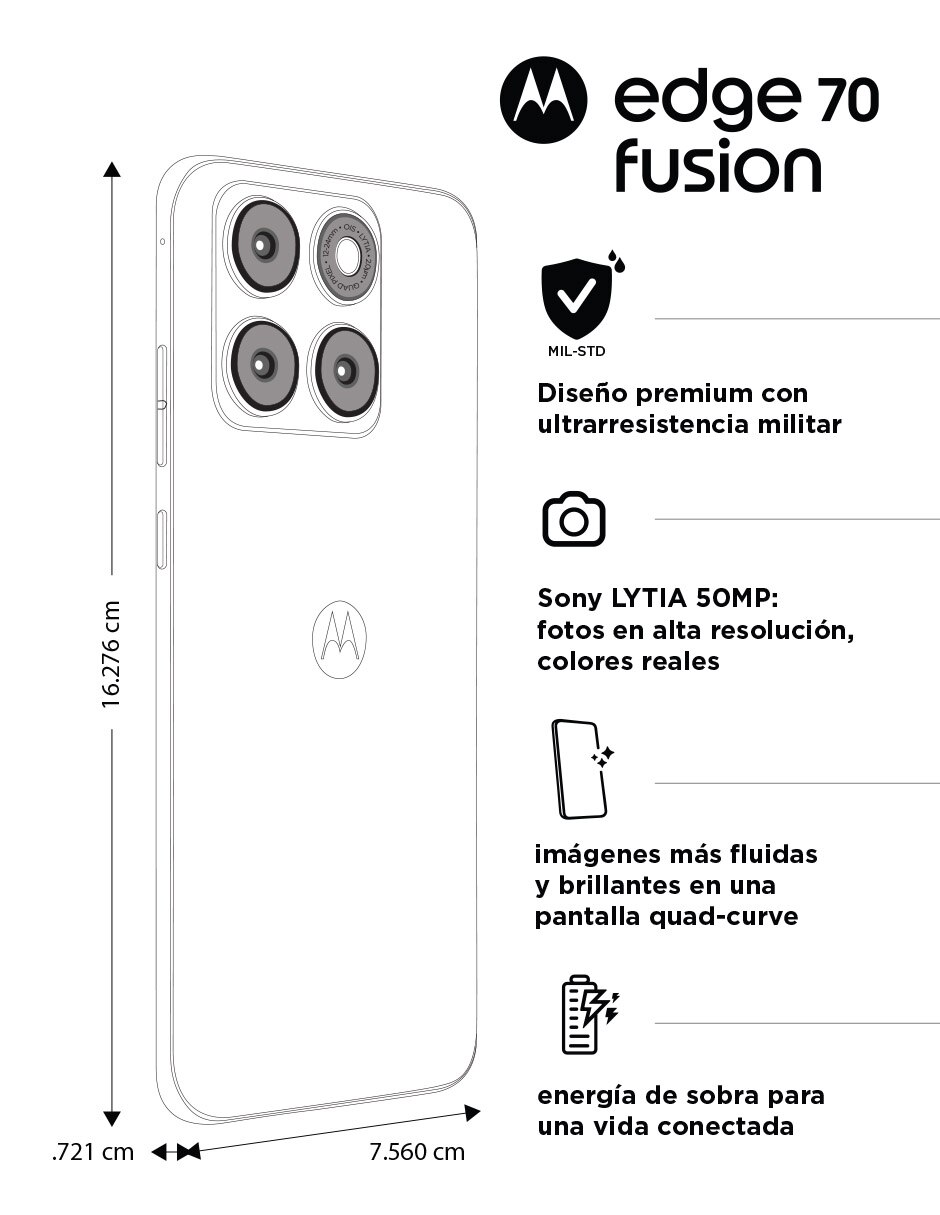 Edge70 fusion poled 6.7 pulgadas telcel 10