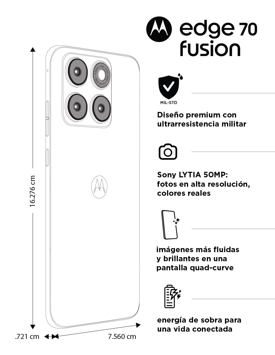 Edge70 fusion poled 6.7 pulgadas telcel