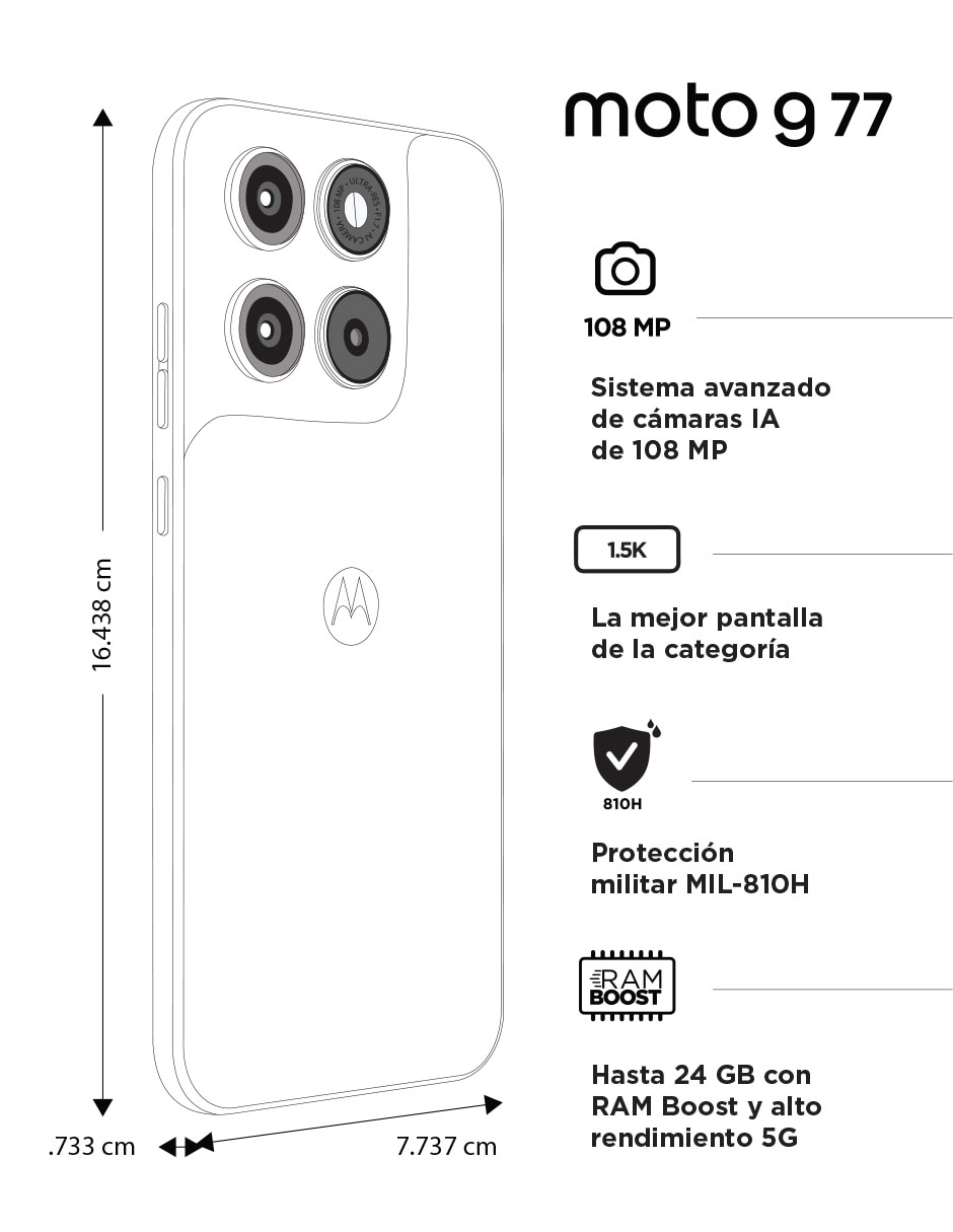 G77 AMOLED 6.7 pulgadas Telcel 9