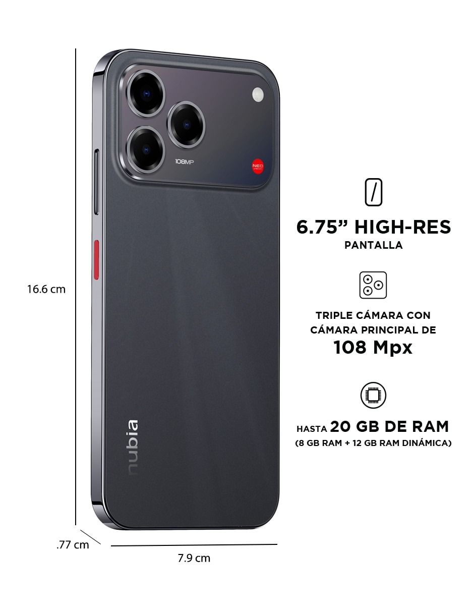 NUBIA V80 PRO IPS 6.7 pulgadas Telcel No aplica