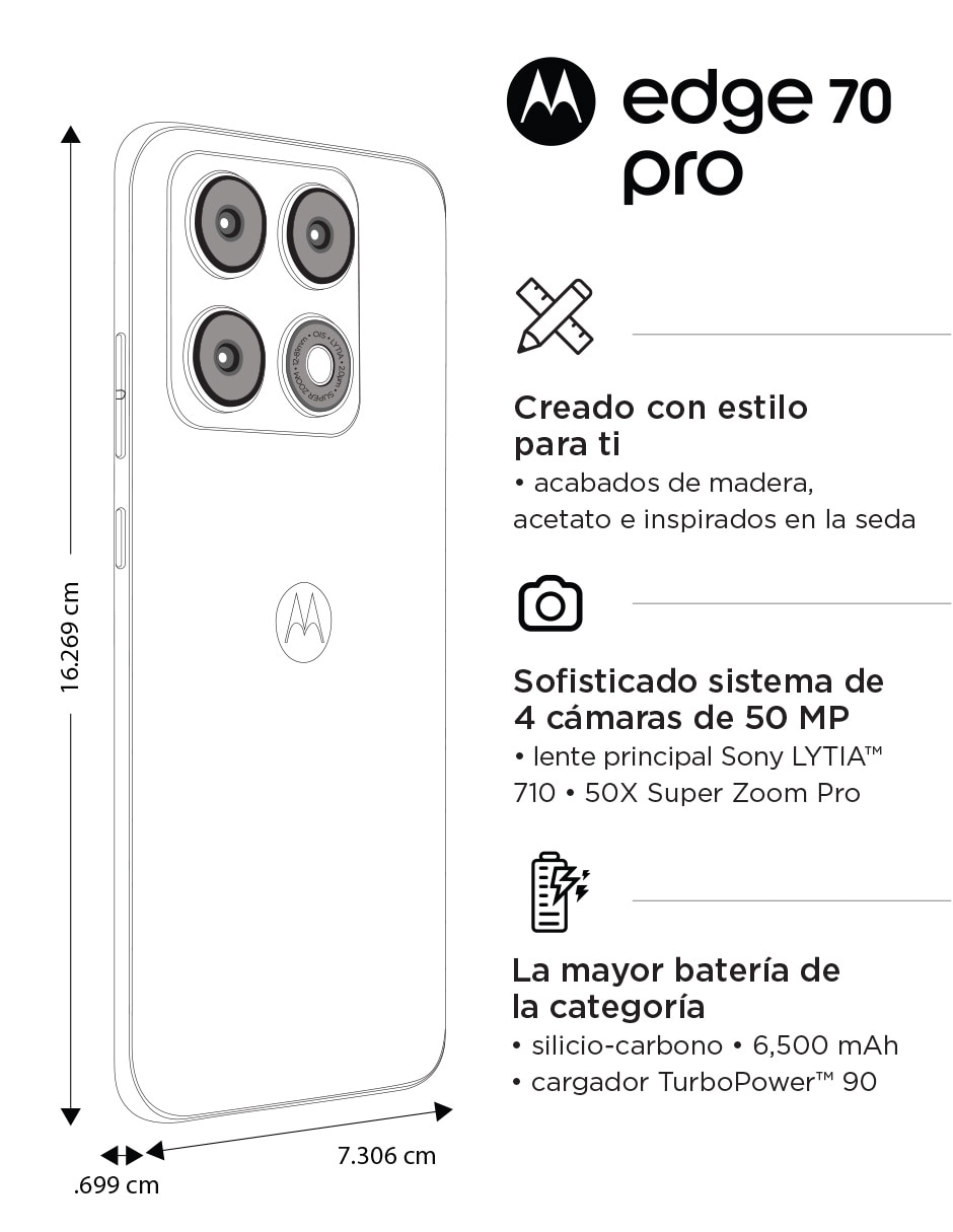 EDGE 70 PRO AMOLED Extreme 6.78 pulgadas 8