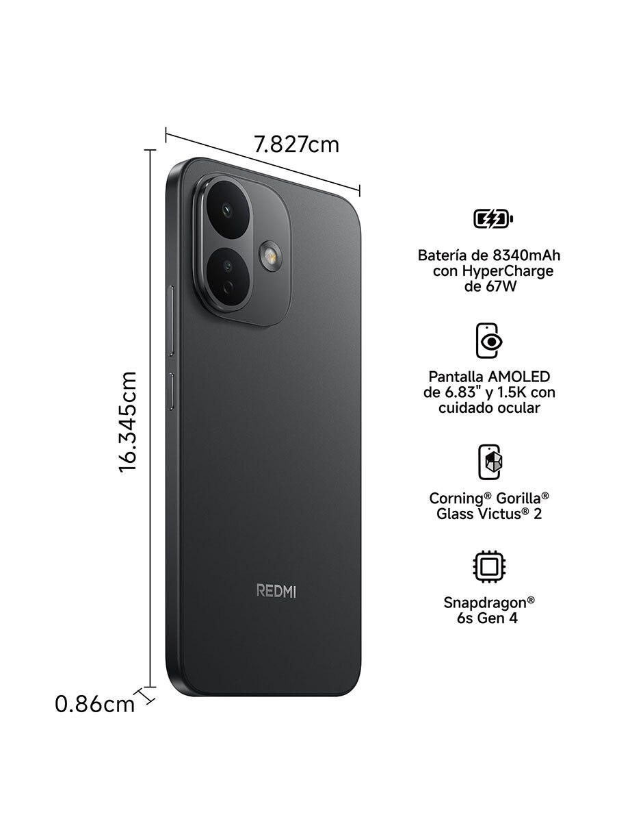 Smartphone Redmi Note 17 Pro Touch Screen 6.83 pulgadas Telcel 13